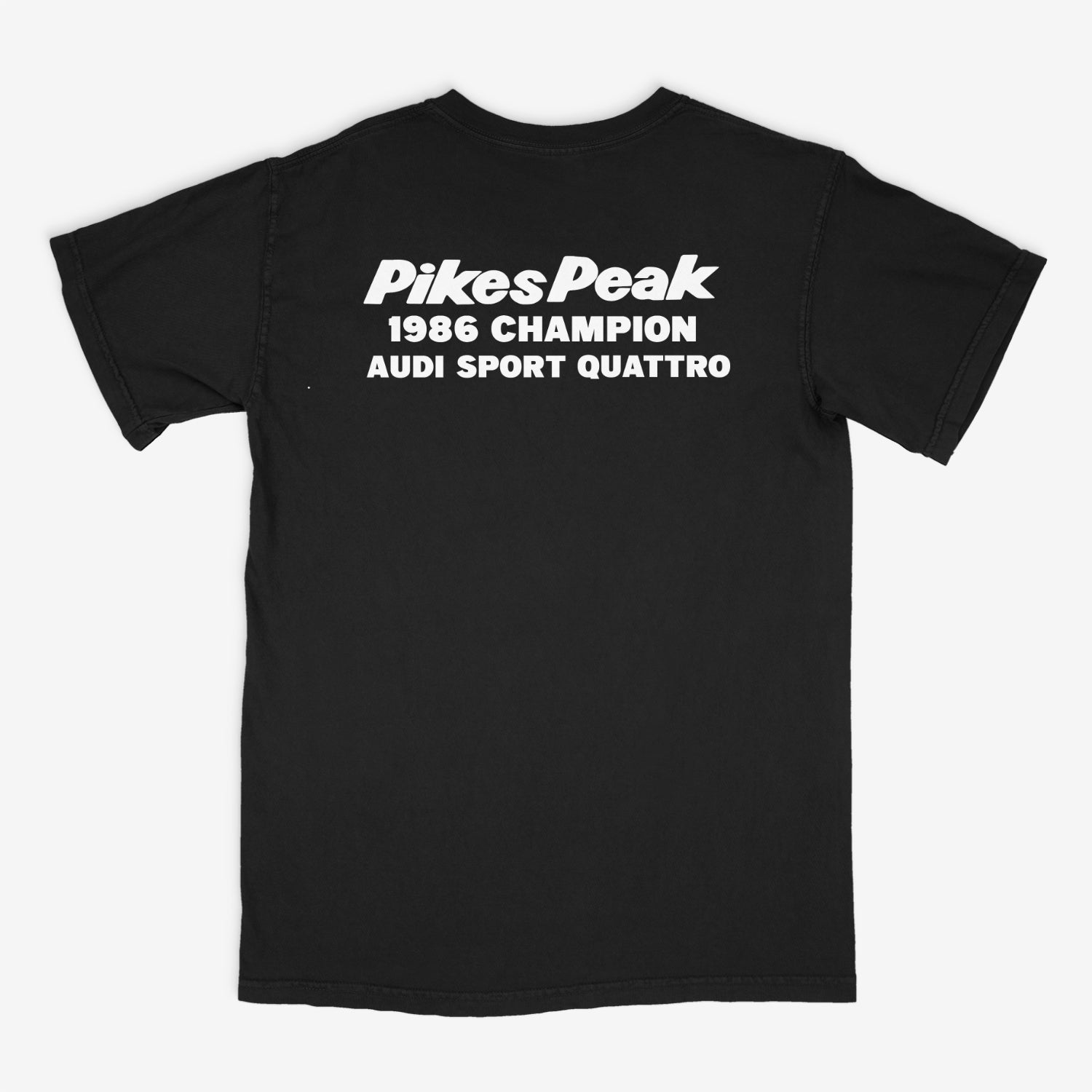 Audi Quattro / Audi Sport Racing S1 Pikes Peak 1986 Championship Retro T Shirt