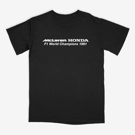 McLaren Honda Aryton Senna F1 World Championship 1991 Retro T Shirt